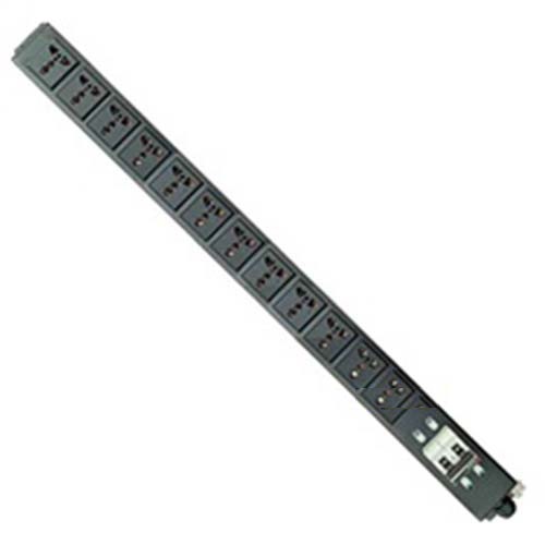 Ổ điện dọc tủ 12 ổ cắm C13 (01 Hàng dọc), công suất Max 30A,  MCB 2P 32A