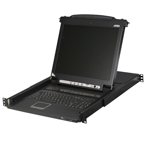 Kinan DL2924 LCD KVM Dual Rail 24 port Cat5 19″