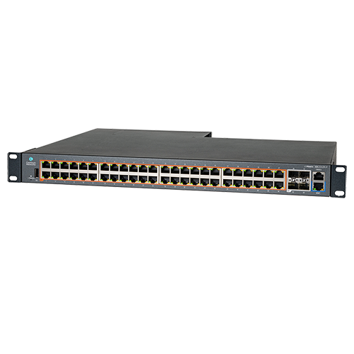 cnMatrix Switch Cambium EX2052R-P 176 Gbps throughput, 48 10/100/1000 Ports, 120 Forwarding Rate in Mpps 4 SFP+ Uplink ports