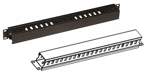 Datwyler Cable management 1U horizontal, plastic, black