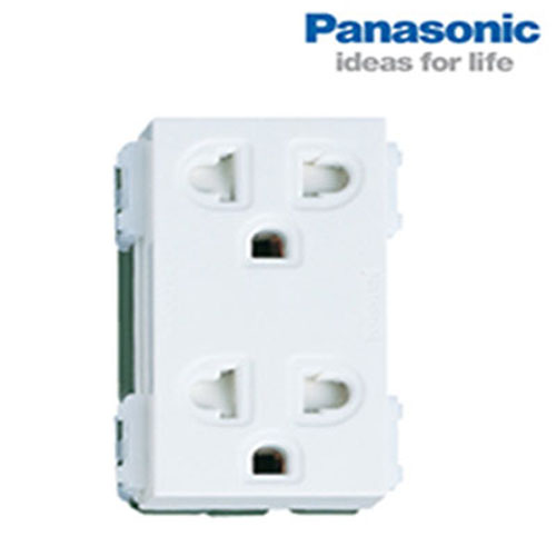 Ổ cắm điện đôi 3 chấu Panasonic WEV1582SW-7SW