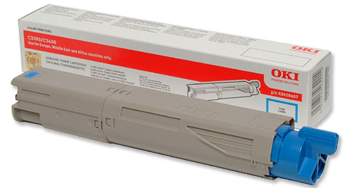 Mực in Oki C3300n/C3400n/C3600n Cyan Toner Cartridge (43459455)