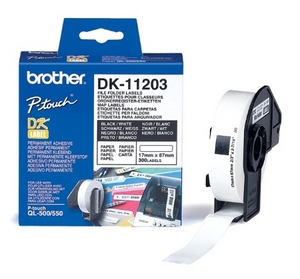 nhan brother dk11203 black on white  chu den nen trang kho 17mm x 87mm