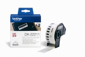 nhan brother dk22211 black on white chu den nen trang kho 29mm x 15.24mm