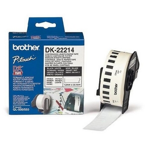 nhan brother dk22214 black on white chu den nen trang kho 12mm x 30.48mm