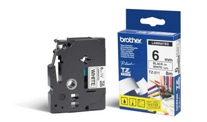 nhan brother tz211 black on white  chu den nen trang rong 6mm
