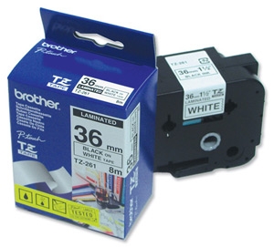 nhan brother tz261 black on white  chu den nen trang rong 36mm