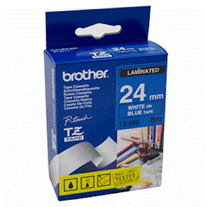 nhan brother tz555 white on blue  chu trang nen xanh da troi rong 24mm